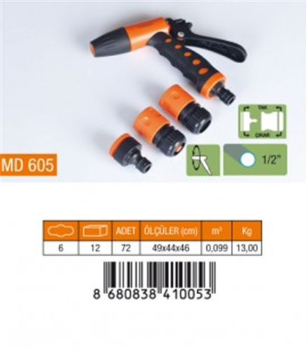 MEDALYAN OTOMATİK TABANCA  4'LÜ SET 1/2" / 12 - 72